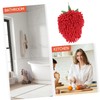 ABOOFAN Cute Strawberry Shaped Chenille Hand Towel Quick Drying Fuzzy