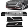 Sekeseauto 3PCS Front Bumper Lower Grille & Front Grill Fog