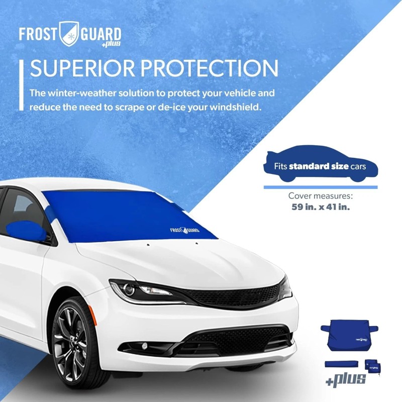 Delk FrostGuard Plus Winter Windshield Cover - Indigo, Standard