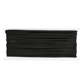 Black Elastic Band for Sewing, 1/8 inch 20 Yards High Elasticity Elastic Cord Stretch Strap Elastic Rope Knit Elastic Spool for Sewing DIY Crafts
