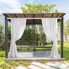 ZOCONE Tension Curtain Rod 51-168In(4-14Ft),No Drill Curtain Rods for Window Outdoor Patio,Adjustable Shower Curtain Rod for Bathroom Renter Friendly,Heavy Duty Extra Long Tension Rod Never Rust,White