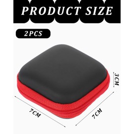 KGDUYC 2 Pack Headphone Case, Mini Hard Case Storage Case, Storage Bag, Headphone Case for Headphones, Earbuds Bluetooth USB Flash Drive SD Card
