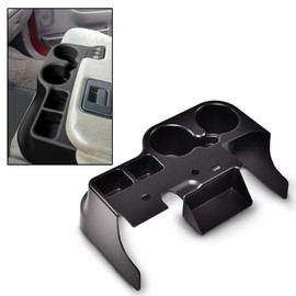 PIT66 Center Console Cup Holder, Compatible with 99-01 Ford Super Duty Truck F250 / F350 / F450 / F550 Black