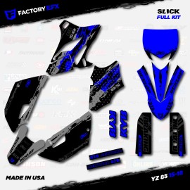 Factory EFX Gray & Blue Slick Racing Graphics kit fits 15-21 Yamaha Yz85 YZ 85 # Decal