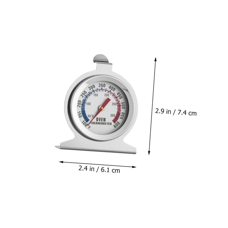 Mikinona 2 Stainless Steel Oven Thermometers Large Easy-to-Read Display for