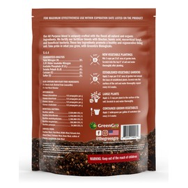 GreenGro All Purpose Organic Fertilizer - Outdoor & Indoor Plant Food/Great for Vegetable Gardens & Houseplants/Advanced Nutrients Derived from Fish Meal & Bone Meal/Biochar & Humic Acid (4 Lb)
