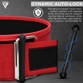 RDX 4 Inch Weight Lifting Belt, Auto-Lock Training Belt, Powerlifting Strength Training Bodybuilding Fitness Belt, Padded Weightlifting Gym Weight Lifting Belt, Men Women Deadlift Workout