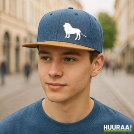 Huuraa Lion Silhouette Cap Gift Idea, denim, Unit size