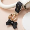 BLOOM SPIRITS Women's Ribbon Glitter Key Ring Cute Korean Cute