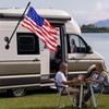 Suction Cup Flag Holder with Flag Pole for RV, 45