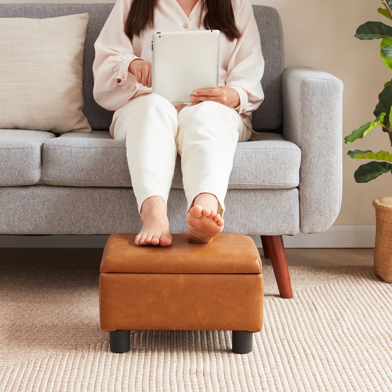 BAKSEA Small Foot Stool Under Desk Foot Stools Ottoman Footstool
