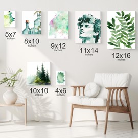 PHOENIX Watercolor Canvas Boards for Painting - 5x7 Inch/6 Pack, 100% Cotton Water Color Small Canvas Panels, 8 Oz. / 260g White Blank Medium Texture Flat Canvases for Water Based Paints