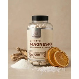Citrato De Magnesio 120 Cáps Magnesium Citrate Raíces Zen Sin Sabor