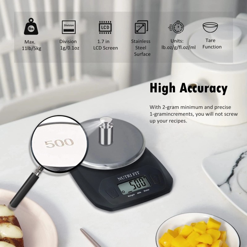 NUTRI FIT Small Digital Food Scales Weight in Grams and
