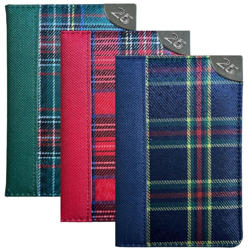 2025 Pocket Week to View Tartan Material Slim Pocket Designer