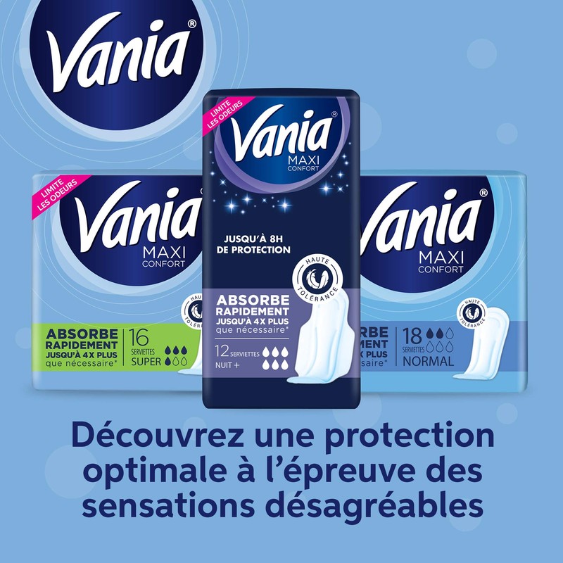 Vania Maxi Comfort Sanitary Pads Normal 18 Pads