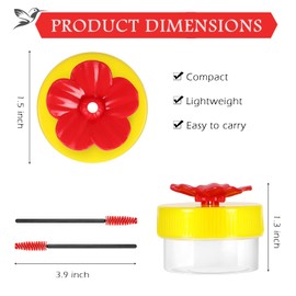 Handheld Small Hummingbird Feeders, 2pcs Mini Hummingbird Hand Feeder with Cleaning Brush, Window Plastic Humming Bird feeders for Outdoors
