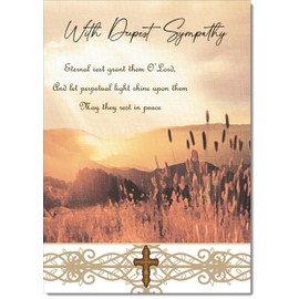 doodlecards Sympathy Condolence Bereavement Card Corn field Large A4 Size Large A4 Size with Envelope