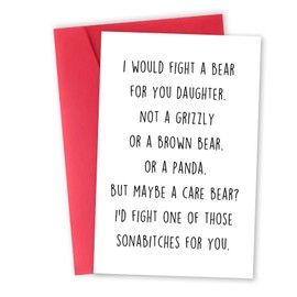 Zyulin Funny Daughter Birthday Card, Happy Birthday Card for Daughter, Humorous Daughter Birthday Card from Mom Dad, Birthday Gifts Card for Daughter Adult