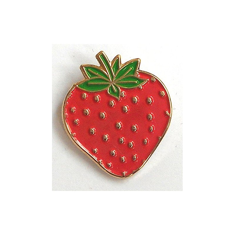 Metal Enamel Pin Badge Brooch Red Strawberry Fruit