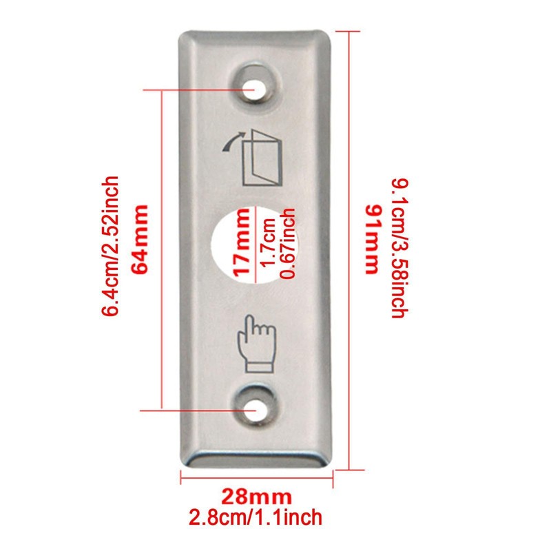 MagiDeal Release Buttons Doorbell Pushbutton Wear Resistance Push to Exit