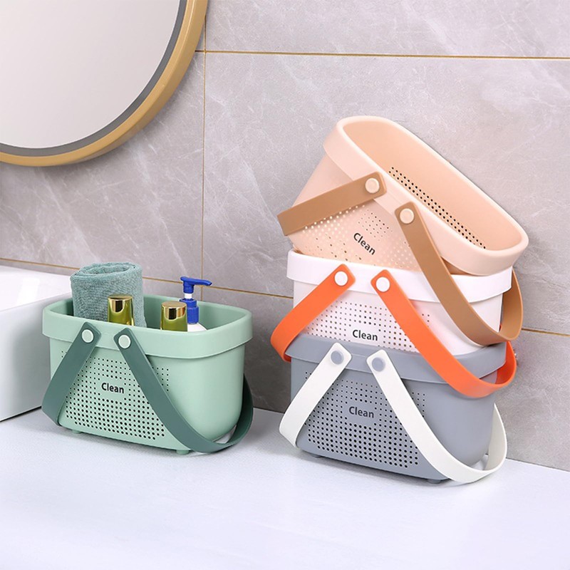 JiatuA Plastic Storage Basket with Handle Portable Shower Caddy Tote