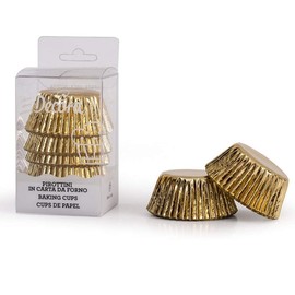 Decora Backförmchen, 27 x 17 mm, goldfarben, 180 Stück, Papier, ORO, 30 x 2.7 x 1.7 cm