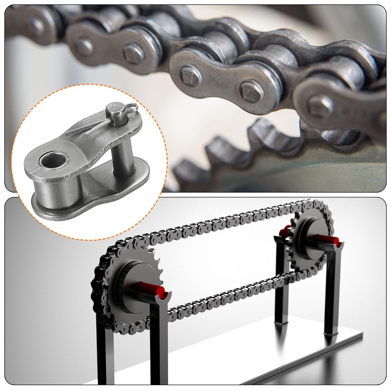 sourcing map 5Pcs 085-1/#41-1 Chain Offset Half Link Roller 1/2"