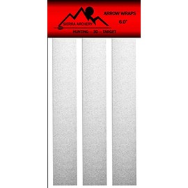 Sierra Archery - Reflective Arrow Wraps for Carbon & Aluminum Shafts | 12 Pack or 36 Pack | Available in 3 Sizes to Fit 4mm/0.166 ID, 5mm/.204 ID, or 6-6.2mm/.246 ID Shafts | 6" - Cut to Length