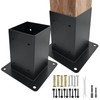 2PS Post Anchor Base,Concrete Wood Fence Post Base for 4"