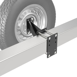 JEACENT Spare Tire Carrier,Spare Tire Mount for Trailer,Heavy Duty Holds up to 160 Lbs, Fits 4 & 5 & 6 Lugs Trailer Wheels on 4", 4.25",4.5'', 4.75'', 5'' and 5.5'' Bolt Patterns