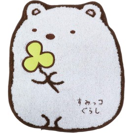 Marushin Mini Towel, Sumikko Gurashi, Polar Bear, Hand Towel, Handkerchief, Character, 100% Cotton, Absorbent, Present, Gift, Birthday, Die-Cut Sumikko, 6575001600