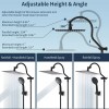 Hibbent All Metal Shower Head,High Pressure Rainfall Shower Head,with Handheld