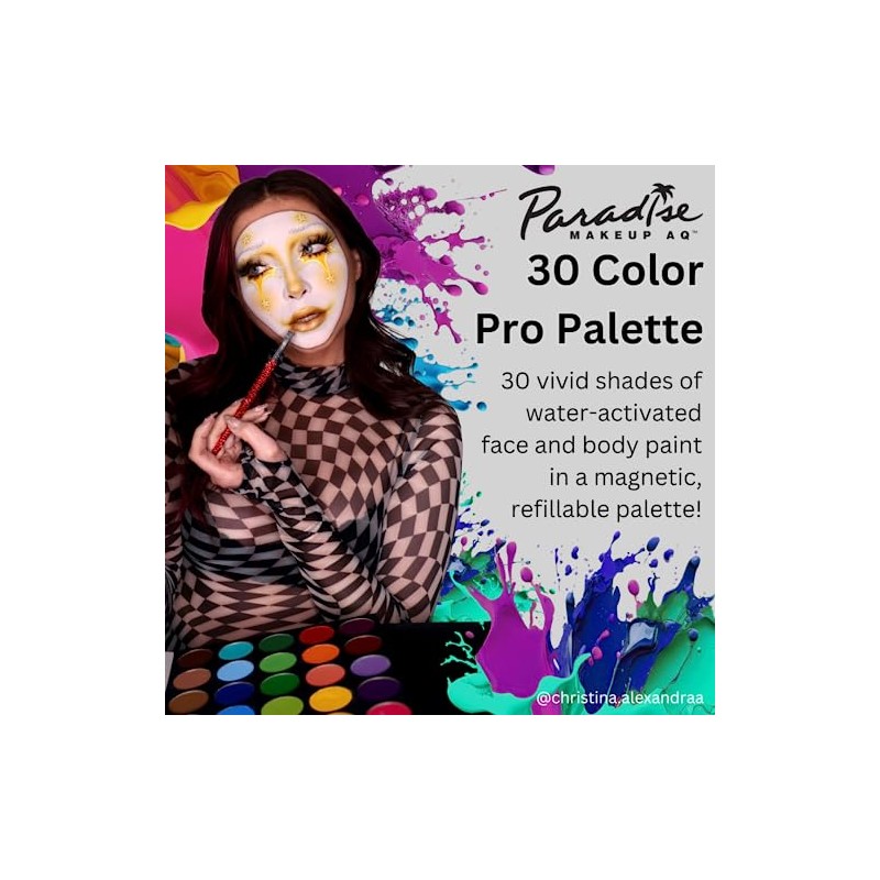 Mehron Paradise AQ Pro Face Paint Palettes (30 Colors)