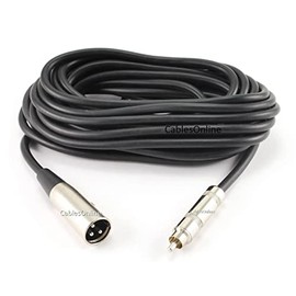 CablesOnline 25ft XLR Male Plug to Single RCA Male Audio Cable (XR-325B)