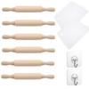 10Pcs Set Wooden Rolling Pin, Small Rolling Pin for Baking