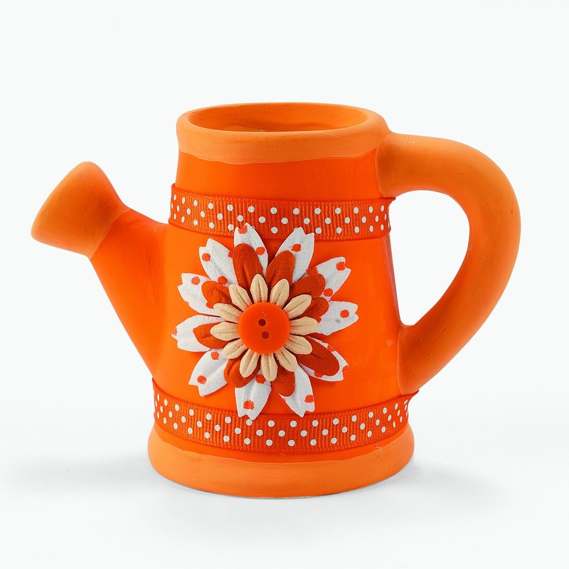 Fun Express 5" x 3 1/2" DIY Ceramic Watering Can