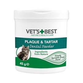 Vet's Best Natural Dental Powder for Cats | Clean Teeth and Fresh Breath - 45g