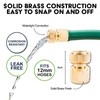 [2PCE] Garden Greens Brass Hose Connector, Durable and Leak-Proof Attachment