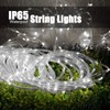 Solar Rope String Lights Outdoor 72Ft 200 Led Waterproof Solar