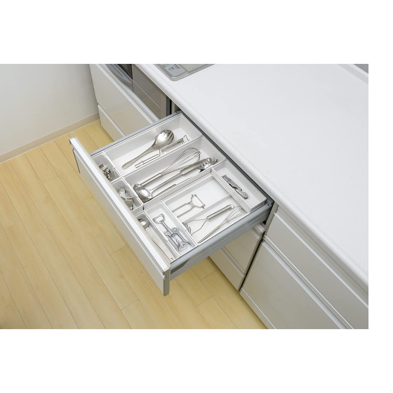 Richell Totono N Cutlery Pocket for Drawers, Mini, White