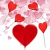Valentines Day Lollipops Red Double Heart Shaped Cherry Flavored, Kosher