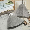 2 Pieces Sauna Hat Felt Sauna Hat Use to Avoid