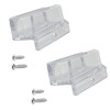 2PCS Sliding Shower Door Bottom Guide, Clear Acrylic Frameless Door