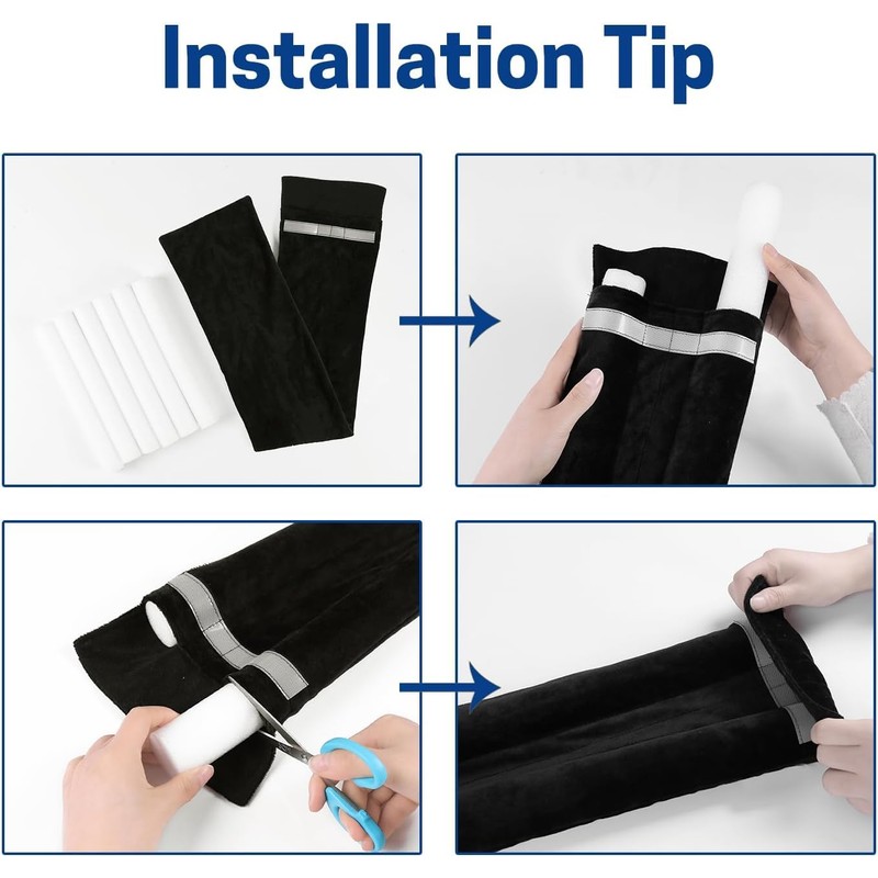 Adjustable Under Door Sound Blocker, 35"-36" Width, Machine-Washable