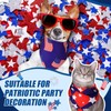 Sumind 50 Pieces Patriotic Dog Bandanas Bulk America Flag Bandanas