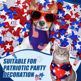 Sumind 50 Pieces Patriotic Dog Bandanas Bulk America Flag Bandanas for Dogs Triangle Pet Scarf for 4th of July Independence Day Memorial Day Pet Costume Accessories(31.5 x 21.7 x 21.7 Inch)