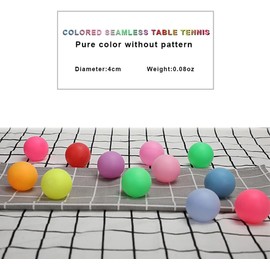 DOMTEK Colored Ping Pong Balls: 50 Pack 40mm 2.4g Entertainment Table Tennis Balls Mixed Colors for Game and Advertising
