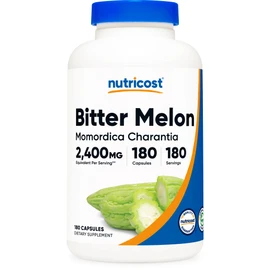 Nutricost Bitter Melon 600mg (2,400mg Equivalent), 180 Capsules - Gluten Free, Non-GMO