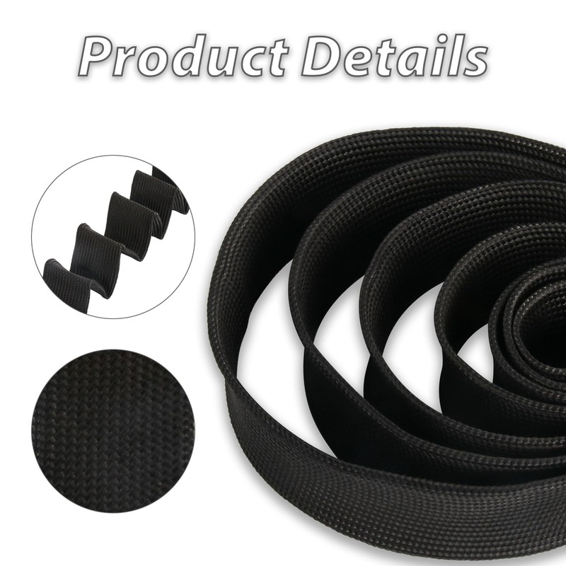 FGJQEFG Fiberglass Heat Shield Sleeve Adjustable Hose Heat Spark Plug